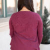 Aria Burgundy Pocket Sweater