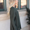 Aria Dark Green Pocket Sweater