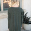 Aria Dark Green Pocket Sweater