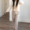 Ariana Coffee Plaid Pants