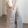 Ariana Coffee Plaid Pants