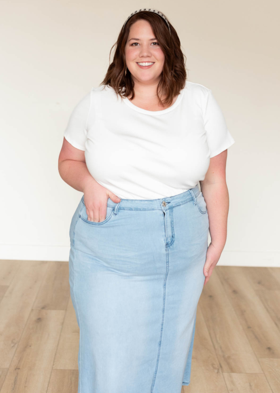 Ari White Ribbed Top