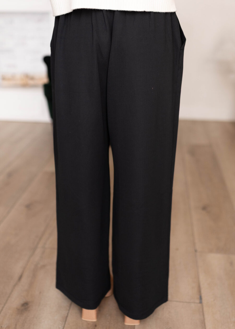 Arya Black Wide Leg Trousers