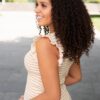 Ashley Taupe Striped Top