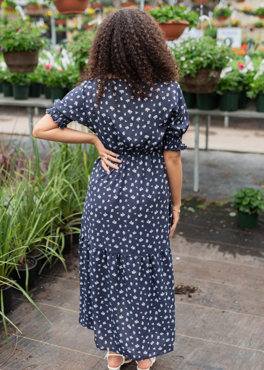 Ashlyn Navy Floral Dress