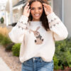 Ashlyn Pattern Cream Sweater