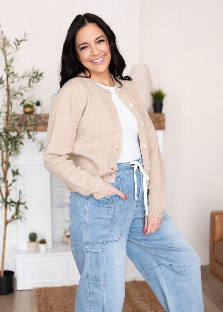 Astrid Taupe Cardigan