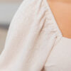 Atlas Cream Square Neck Dress