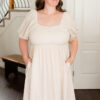 Atlas Cream Square Neck Dress