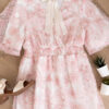 Aubree Pink Floral Dress