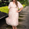 Aubree Pink Floral Dress