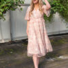 Aubree Pink Floral Dress