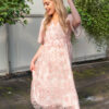 Aubree Pink Floral Dress