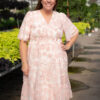 Aubree Pink Floral Dress