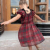 Aubrey Red Plaid Bow Little Girl Dress