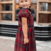 Aubrey Red Plaid Bow Little Girl Dress