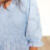 Audra Blue Floral Tiered Dress