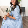 Audra Blue Floral Tiered Dress