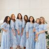Audra Blue Floral Tiered Dress