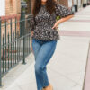 Audrey Black Floral Top