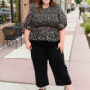 Audrey Black Floral Top