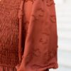 Aurelia Rust Smocked Dress