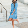 Ava Blue Tiered Dress