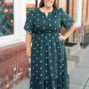 Ava Dark Teal Floral Dress