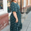 Ava Dark Teal Floral Dress
