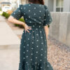 Ava Dark Teal Floral Dress