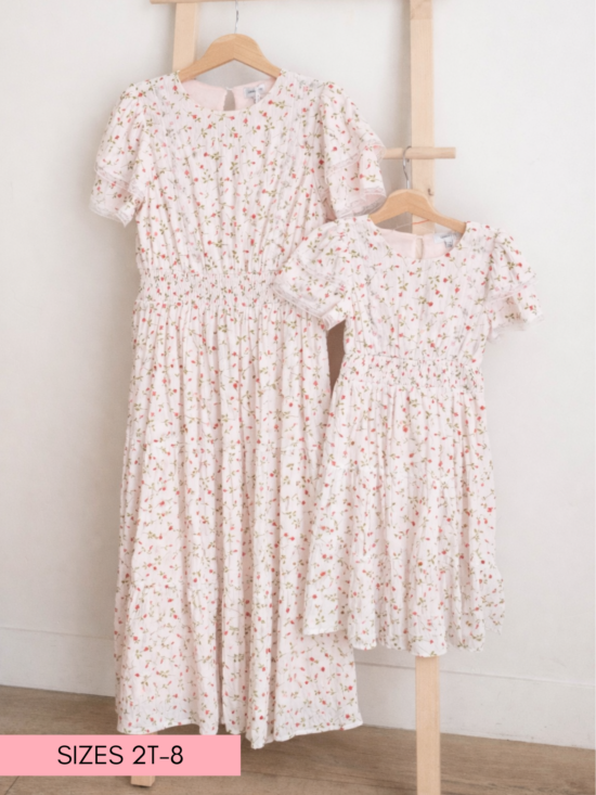 Averie Pink Floral Little Girl Dress