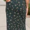 Ayala Green Floral Pencil Skirt
