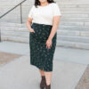 Ayala Green Floral Pencil Skirt