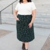 Ayala Green Floral Pencil Skirt