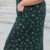Ayala Green Floral Pencil Skirt