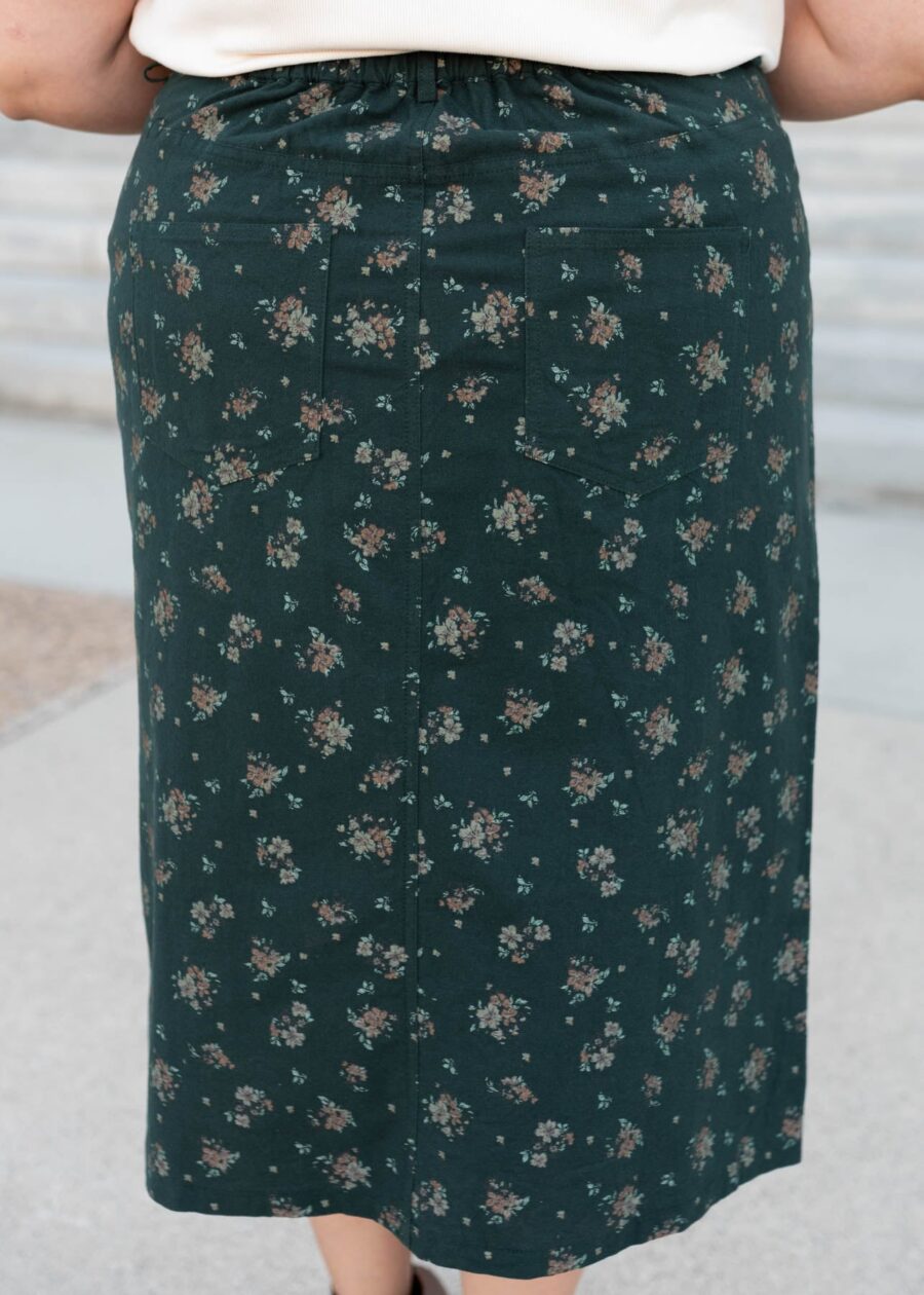 Ayala Green Floral Pencil Skirt