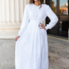Aylee White Embroidered Maxi Dress