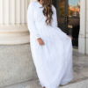 Aylee White Embroidered Maxi Dress