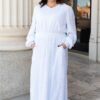 Aylee White Embroidered Maxi Dress