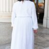 Aylee White Embroidered Maxi Dress