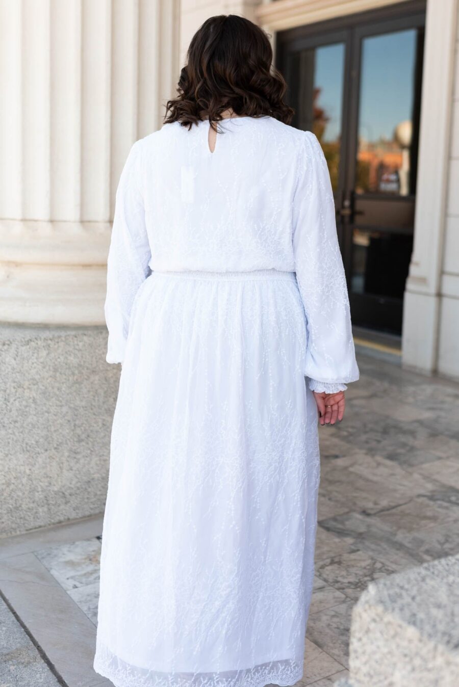 Aylee White Embroidered Maxi Dress