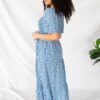 Aylin Blue Floral Tiered Dress
