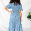 Aylin Blue Floral Tiered Dress
