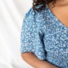 Aylin Blue Floral Tiered Dress