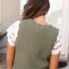 Azalea Olive Floral Sweater Vest