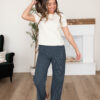 Blaire Cream Scallop Top