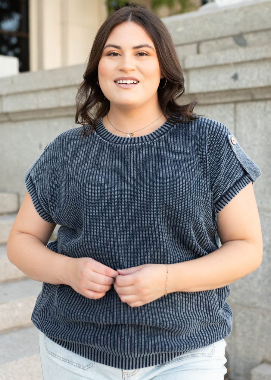 Belinda Navy Knit Sweater