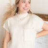 Bella Cream Mock Neck Top