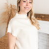 Bella Cream Mock Neck Top