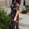 Bianca Black Floral Dress